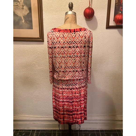 Dress Barn Geometric Multicolor Dress Size 14 - Picture 9 of 12